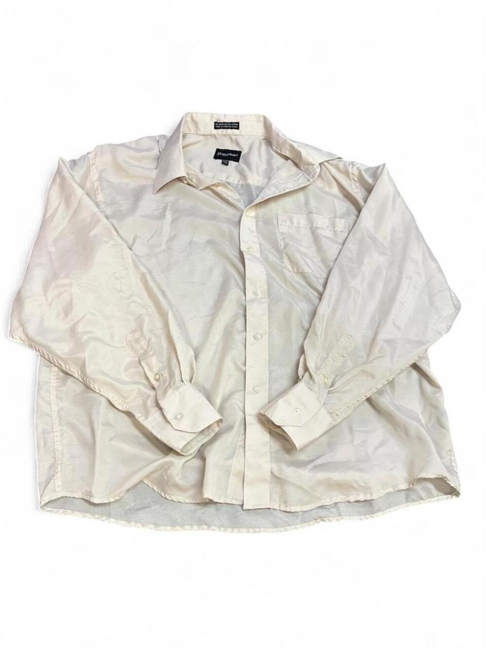 George Men's Cream and White Shirt